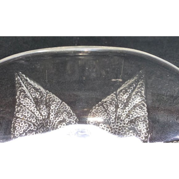 Vintage ANCHOR HOCKING RENAISSANCE Oval Relish Dish ~ Beaded Leaf ~ Mid Century - Picture 10 of 11